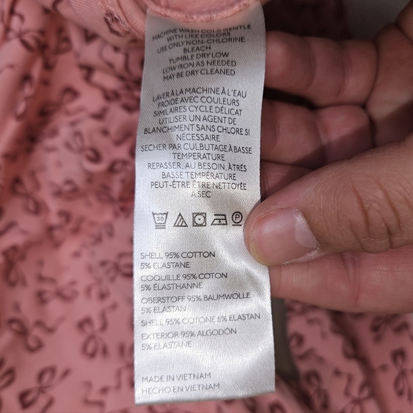 Maeve Lace Bow Print V-Neck Top, Size S, NWT - Picture 8 of 8